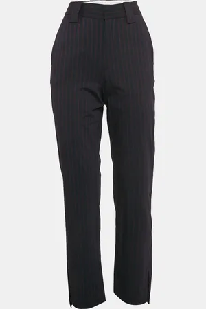 Ganni Pinstripe Gabardine Pants S