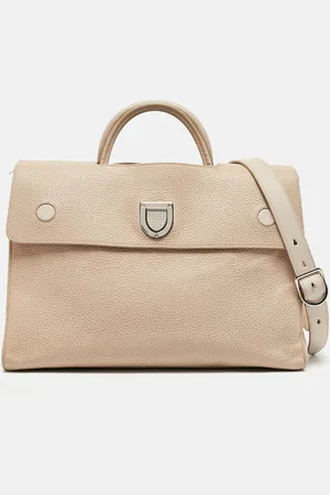 Dior Two Tone Leather Large ever Top Handle Bag