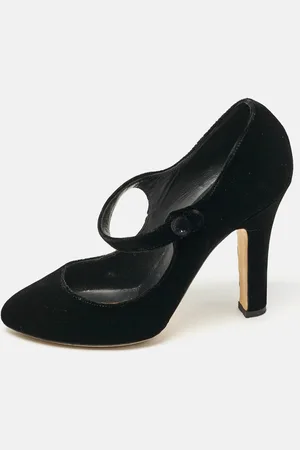 Dolce & Gabbana Velvet Mary Jane Pumps Size 38