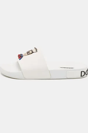 Dolce & Gabbana Rubber Studded Accents Pool Slide Sandals Size 41