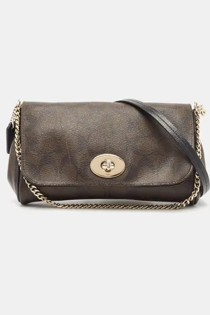 Coach Signature Coated Canvas and Leather Mini Ruby Crossbody Bag