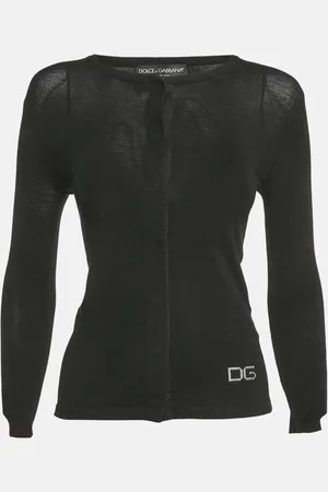 Dolce & Gabbana Jersey Logo Stud Detail Cardigan S