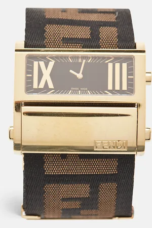 Fendi Gold Plated Stainless Steel Zip Code 1130G Women