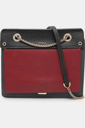 Furla Tricolor Leather Like Crossbody Bag