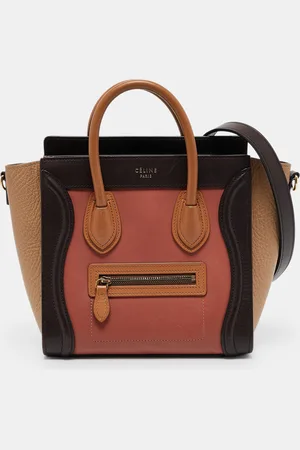 Céline Tricolor Leather Nano Luggage Tote