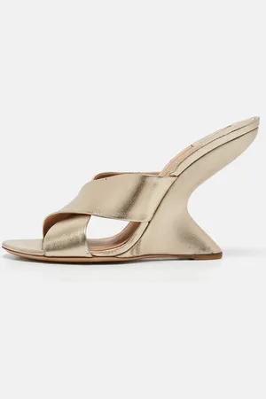 Salvatore Ferragamo Leather Wedge Sandals Size 39