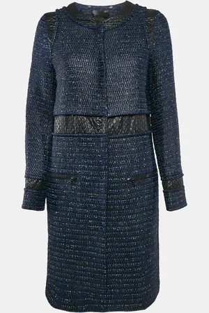Proenza Schouler /Black Tweed Button Front Long Coat M