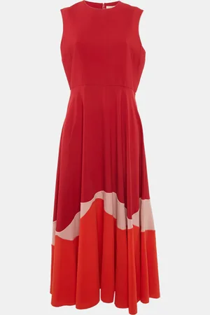 Roksanda Roksanda Crepe Contrast Panel Detail Long Dress L