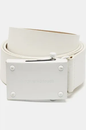 Emporio Armani Leather Cut to Size Logo Buckle Belt