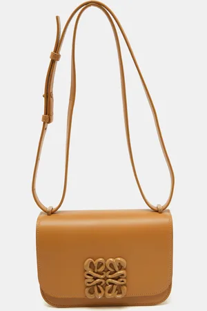 Loewe Light Leather Goya Logo Flap Shoulder Bag