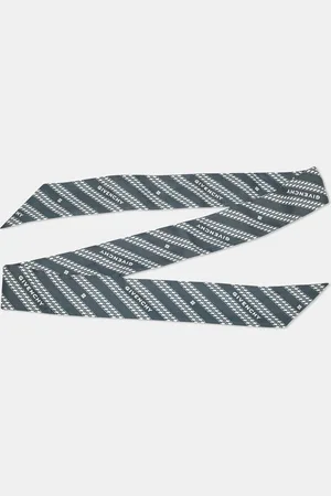 Givenchy Logo Chain Print Silk Bandeau Scarf