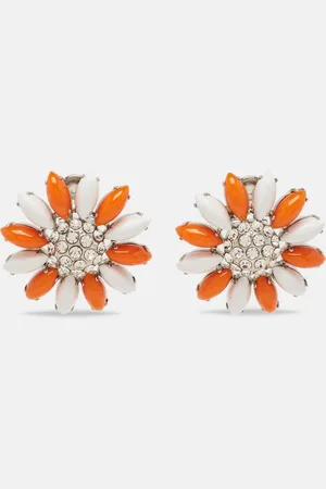 Miu Miu Composite Crystals Tone Earrings