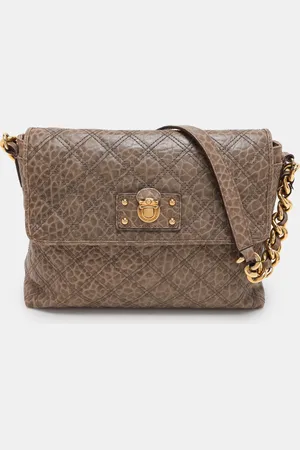 Marc Jacobs Light Quilted Leather Flap Chain Shoulder Bag