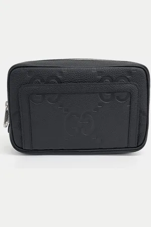 Gucci Leather Jumbo Gg Pouch Bag