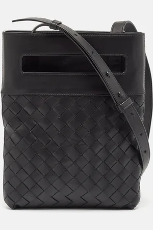 Bottega Veneta Intrecciato Leather Cut Out Handle Messenger Bag