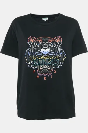 Kenzo Tiger Print Cotton Crew Neck T-Shirt L