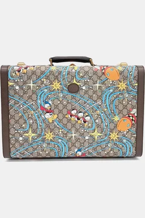 Gucci Brown GG Supreme X Disney Suitcase Bag