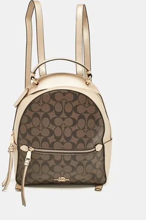 Coach /Brown Signature Coated Canvas and Leather Jordyn Backpack