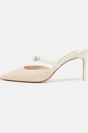 SOPHIA WEBSTER /White Leather Bow Mules Size 38