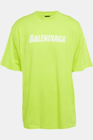 Balenciaga Florescent Logo Print Cotton Oversized Unisex T-Shirt M