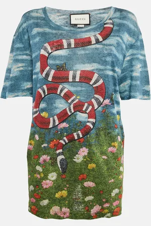 Gucci Printed Linen Knit Top XS