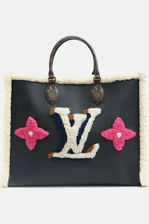 LOUIS VUITTON Shearling & Leather Vuitton OnTheGo Tote Bag