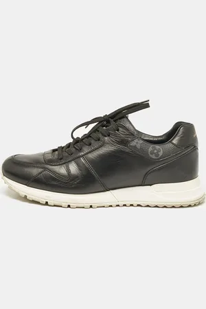 LOUIS VUITTON Leather and Monogram Canvas Run Away Sneakers Size 41.5