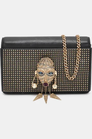Roberto Cavalli Leather Chain Clutch