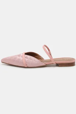 MALONE SOULIERS Leather and Satin Frankie Mules Size 38.5