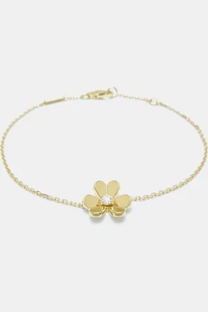 Van cleef 18K Gold and Diamond Frivole Chain Bracelet