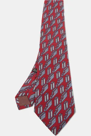 Dior Christian Vintage /Blue Patterned Silk Classic Tie