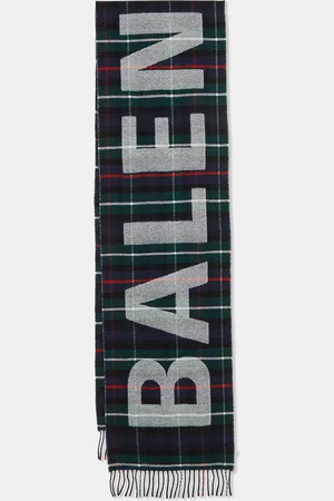 Balenciaga Logo Print Wool Scarf