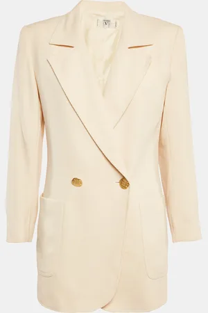 VALENTINO Vintage Basket Weave Double Breasted Blazer M