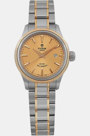 TUDOR Champagne 18K Yellow Stainless Steel Style 12103-0001 Automatic Women