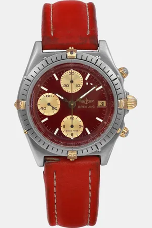 Breitling Red Stainless Steel Chronomat 81950 Automatic Men