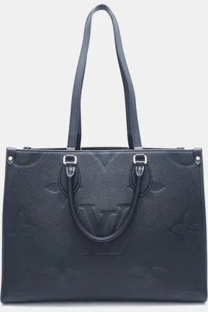 LOUIS VUITTON Noir Monogram Empreinte On the Go MM Tote Bag