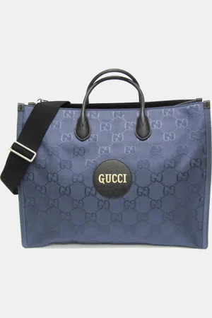 Gucci Off The Grid Nylon Leather Handbag Shoulder Bag Navy