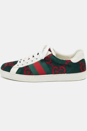 Gucci Tricolor GG Terry Fabric and Leather Ace Sneakers Size 40