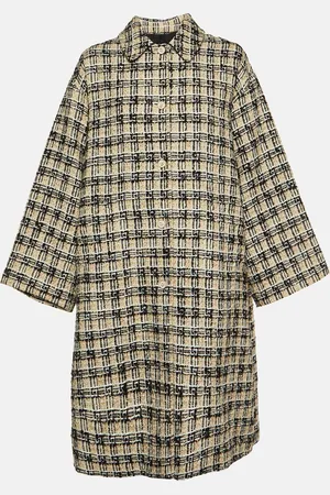 Gucci Tweed Button Front Long Coat M