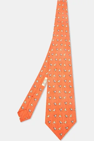 Hermès Hermès Whimsical Chickens Print Silk Classic Tie