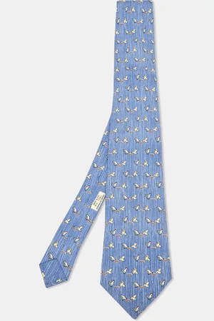 Hermès Hermès Whimsical Chickens Print Silk Classic Tie