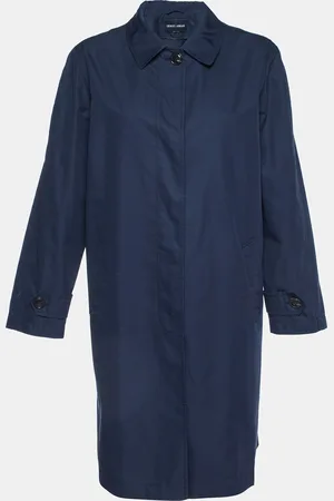 Giorgio Armani Cotton Blend Mid-Length Coat M