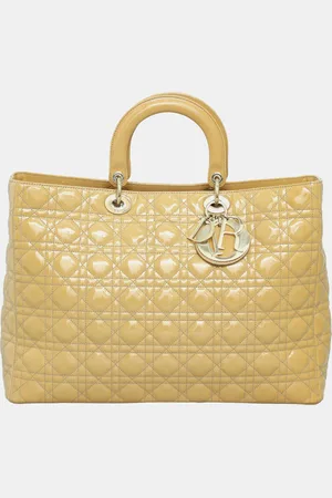 Dior Christian Patent Leather Extra Large Lady Bag