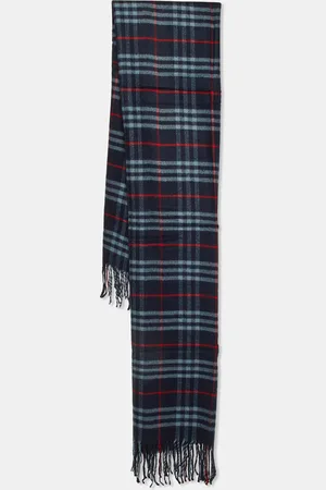 Burberry /Grey Castleford Check Lambwool Scarf