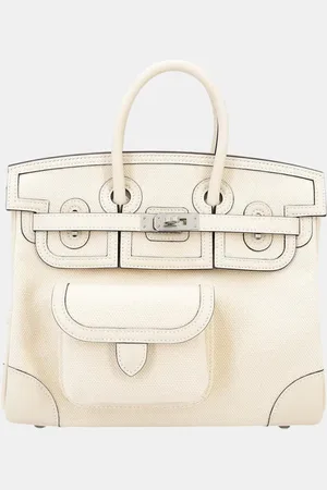 Hermès Nata Swift, Canvas Leather Birkin 25 Bag