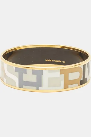 Hermès Hermès Enamel Gold Plated Wide Bracelet