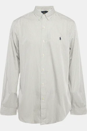 Ralph Lauren Stripe Stretch Cotton Long Sleeve Slim Fit Sport Shirt XL