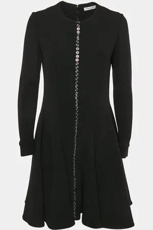 Dior Wool Button Front Mini Dress L