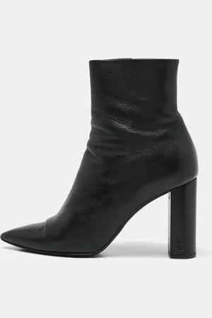 Saint Laurent Saint Laurent Leather Lou Ankle Boots Size 38.5