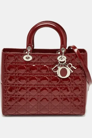 Dior Cannage Patent Leather Large Lady Tote